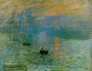 Claude Monet, Impresija, Sončni vzhod, (1872), olje na platnu, Musée Marmottan