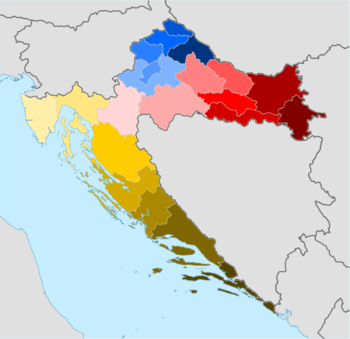 Επαρχίες της Κροατίας:   Krapina-Zagorje Lika-Senj Međimurje Osijek-Baranja Požega-Slavonia Primorje-Gorski Kotar Šibenik-Knin Sisak-Moslavina Split-Dalmatia Varaždin Virovitica-Podravina Vukovar-Srijem Zadar Πόλη Ζάγκρεμπ Νομός Ζάγκρεμπ &nbsp;  