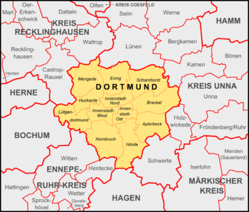 Boroughs and neighbouring municipalities of the city.