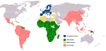 Beneficiary countries of privileged EU development aid
