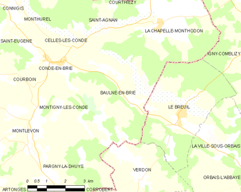 Map of Baulne-en-Brie