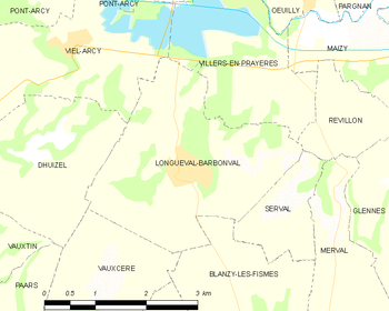 Map of Longueval-Barbonval