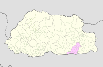 Localisation du district de Pemagatshel au Bhoutan