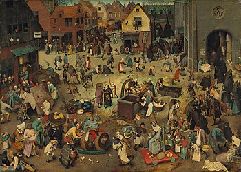Pieter Bruegel den Ældre, Kampen om karneval og fastelavn.  