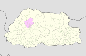 Punakha kerület elhelyezkedése Bhutánon belül