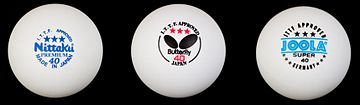 Celluloid table tennis balls