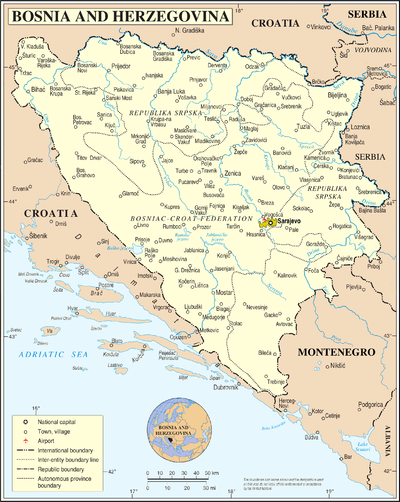 Main rivers in Bosnia and Hercegovina