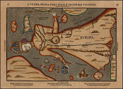 Europa Regina in Heinrich Bünting's Itinerarium Sacrae Scripturae (1582)