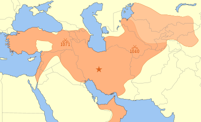 Селджуците през 1092 г., когато контролират най-голямата територия  