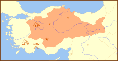 Султанатът Рум през 1190 г.  