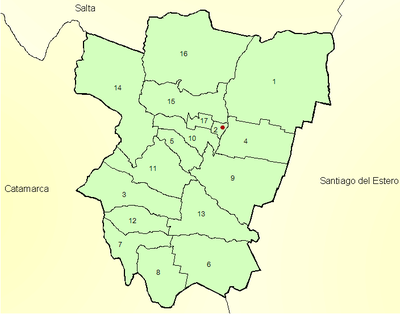 Departamentos de la provincia de Tucumán  