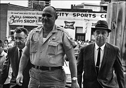Sheriff Lawrence Rainey, who was part of the conspiracy, being taken to court