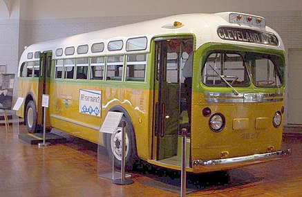 The bus Rosa Parks was riding when she refused to give up her seat