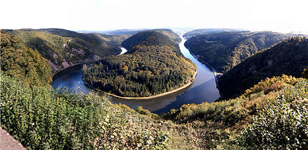 One of the landmarks of the Saarland: Saarschleife near Mettlach