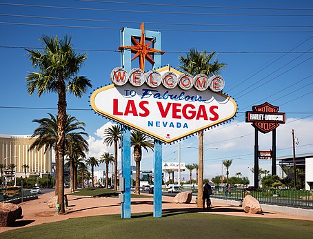 Den välkända skylten Welcome to the Fabulous Las Vegas.