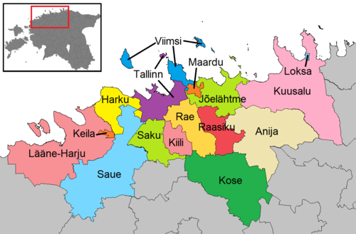 Harjun läänin kunnat  