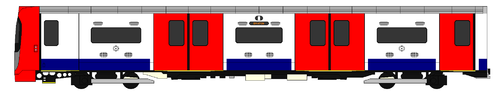 O diagramă a vagonului de conducere al stocului de tuburi din 2009.
