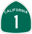 State Route 1 marker