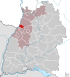 Lage der Stadt Karlsruhe in Baden-Württemberg