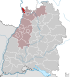 Lage der Stadt Mannheim in Baden-Württemberg