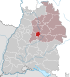 Lage der Stadt Stuttgart in Baden-Württemberg