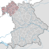 Lage der Stadt Aschaffenburg in Bayern