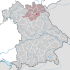 Lage der Stadt Bayreuth in Bayern