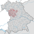 Lage der Stadt Erlangen in Bayern