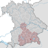 Lage der Stadt Rosenheim in Bayern