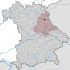 Lage der Stadt Weiden in der Oberpfalz in Bayern