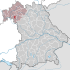 Lage der Stadt Würzburg in Bayern