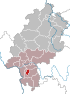 Lage der Stadt Darmstadt in Hessen