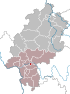 Lage der Stadt Offenbach am Main in Hessen