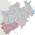 Lage der Stadt Aachen in Nordrhein-Westfalen