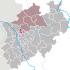 Lage der Stadt Bottrop in Nordrhein-Westfalen