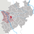 Lage der Stadt Essen in Nordrhein-Westfalen