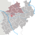 Lage der Stadt Gelsenkirchen in Nordrhein-Westfalen