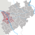 Lage der Stadt Krefeld in Nordrhein-Westfalen