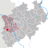 Lage der Stadt Mönchengladbach in Nordrhein-Westfalen
