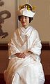 A Japanese woman in a wedding kimono.
