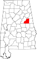 State map highlighting Clay County