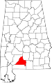 State map highlighting Conecuh County