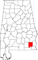 State map highlighting Dale County