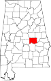 State map highlighting Elmore County