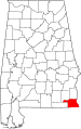 State map highlighting Houston County