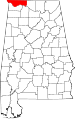 State map highlighting Lauderdale County