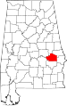 State map highlighting Macon County