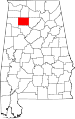 State map highlighting Winston County