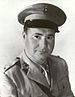 black and white headshot of Harry Martin in his military uniform