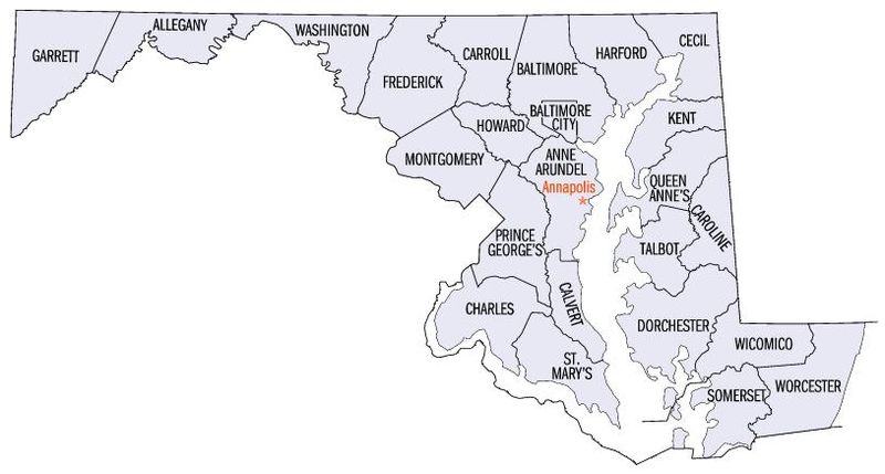 Counties van Maryland.
